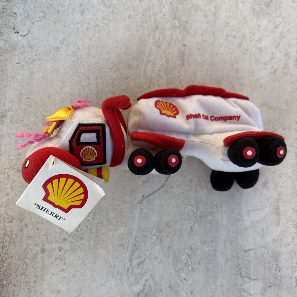 Vintage Shell Oil Tanker Truck Sheldon Plush‎ Bean Bag Gas Promotional Plush Toy